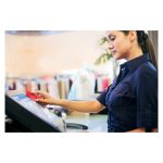 Sistema para minoristas HP RP7, modelo 7800 con pantalla táctil, procesador rápido y diseño duradero, SKU T0F04EA