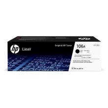 Cartucho de tóner negro HP Original Laser 106A para impresoras láser. SKU: W1106A