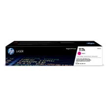 HP Cartucho de tóner Original Laser 117A magenta con SKU W2073A. Ideal para impresoras láser, alta calidad de impresión.