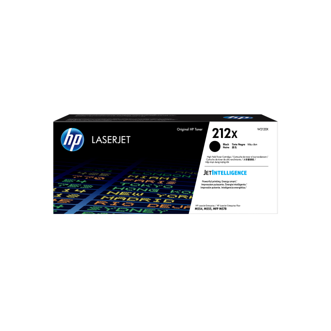 HP Cartucho de tóner LaserJet 212X negro alta capacidad Cartucho de tóner HP Original LaserJet 212X negro de alta capacidad, SKU W2120X, ideal para impresiones nítidas y duraderas.