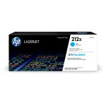 Cartucho de tóner HP Original LaserJet 212X cian de alta capacidad SKU W2121X, ideal para impresiones de alta calidad en color cian.