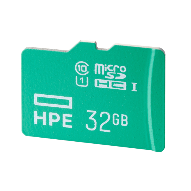 HPE Tarjeta de Memoria microSD 32GB de Alta Velocidad Imagen de la tarjeta de memoria HPE 32GB microSD de alta velocidad, SKU 700139-B21, ideal para almacenamiento y transferencia rápida de datos.