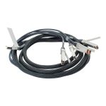 Imagen del cable HPE BladeSystem c-Class QSFP+ a 4x10G SFP+ de 3 metros, SKU 721064-B21, con conectores robustos para alto rendimiento.