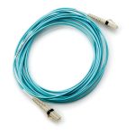HPE cable de fibra óptica multi-modo OM3 de 2 fibras con 5.0 metros de largo y conectores LC a LC, SKU AJ836A