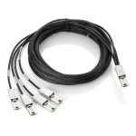 HPE StoreEver 4m External Mini-SAS to 4x1 Mini-SAS Cable, ideal for high-speed data transfer, SKU AN976A