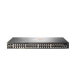 HPE Aruba Networking 2930F 48G PoE+ 4SFP Switch, equiqado con 48 puertos Gigabit Ethernet y cuatro ranuras SFP, SKU JL262A