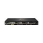 Switch HPE Aruba Networking 2930F con 48 puertos Gigabit PoE+, 4 puertos SFP+ y potencia de 740W, SKU JL558A