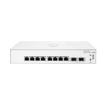 Imagen del HPE Aruba Instant On Switch de 8 puertos Gigabit y 2 puertos SFP, SKU JL680A, ideal para redes de alta velocidad.