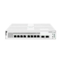 Switch de red HPE Aruba Networking Instant On con 8 puertos gigabit, 2 puertos SFP y capacidad PoE de 124W, SKU JL681A