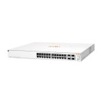Imagen del HPE Aruba Networking JL683A, un switch gestionado Gigabit Ethernet 10/100/1000 blanco de 1U con SKU JL683A