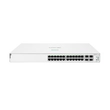 HPE Aruba Networking Instant On Switch con 24 puertos Gigabit CL4 PoE, 4 puertos SFP+, 195W, SKU JL683B