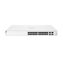 Switch HPE Aruba Networking Instant On de 24 puertos Gigabit con PoE CL4, 4 puertos SFP+, 370W. SKU: JL684B
