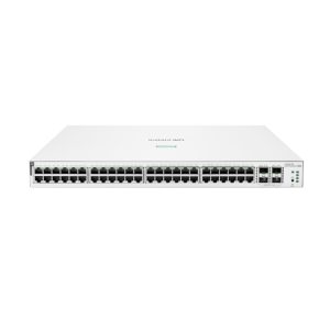 HPE Aruba Networking Instant On Switch con 48 puertos Gigabit, 4 puertos SFP+ y potencia PoE de 370W, SKU JL686B