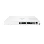Imagen del HPE Aruba Networking Instant On Switch 24 puertos Gigabit, 2 puertos 10GBT y 2 puertos SFP+, SKU JL806A