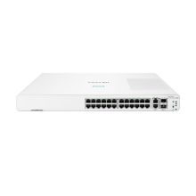 Imagen del HPE Aruba Networking Instant On Switch 24 puertos Gigabit, 2 puertos 10GBT y 2 puertos SFP+, SKU JL806A