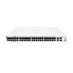 Imagen del switch HPE Aruba Networking Instant On modelo JL809A con 40 puertos Gigabit CL4 y 8 puertos Gigabit CL6, además de 2 puertos 10GBT y 2 puertos SFP+, con una potencia de 600W