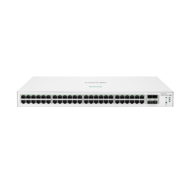 HPE Aruba Networking Networking Instant On Switch 48p Gigabit 4p SFP 1830 1 HPE Aruba Networking Instant On Switch 48p Gigabit 4p SFP 1830 en uso
