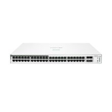 HPE Aruba Networking Instant On Switch 48p Gigabit con características PoE, 4 puertos SFP y potencia de 370W. SKU: JL815A