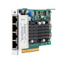 Vista de la tarjeta de red HPE Ethernet 10Gb con 4 puertos SFP+, modelo QL41134HLCU, SKU P10094-B21, ideal para conexiones de alta velocidad de hasta 10000 Mbit/s.