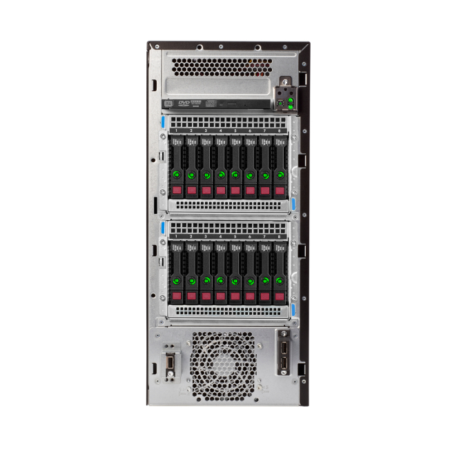 HPE ProLiant Servidor ML110 Gen10 4208 1P 16 GB-R S100i 8 SFF fuente de alimentación redundante 1x800W 4 HPE ProLiant Servidor ML110 Gen10 close-up