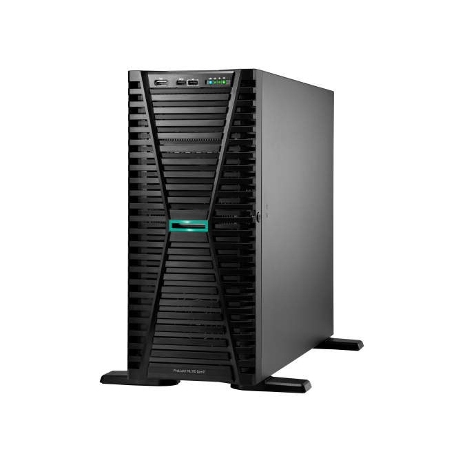 HPE ProLiant ML110 Gen11 Server con CPU Intel 3408U y 32GB RAM Servidor HPE ProLiant ML110 Gen11 con procesador Intel 3408U a 1.8GHz de 8 núcleos, 32GB de RAM, VROC 8SFF, y fuente de alimentación redundante de 1000W. SKU P55639-421.