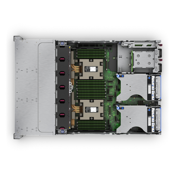 HPE ProLiant DL385 Gen11 servidor 0 GB Bastidor (2U) AMD EPYC E-2224 2,5 GHz 32 GB DDR5-SDRAM 1000 W 3 HPE ProLiant DL385 Gen11 conexiones traseras