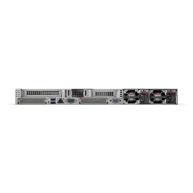 HPE ProLiant DL360 Gen11 5515+ 3.2GHz 8-core 1P 32GB-R MR408i-o NC 8SFF 1000W PS Server 4 Puerto trasero del HPE ProLiant DL360 Gen11