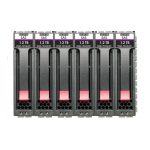 Seis discos duros HPE MSA, 14.4TB capacidad total, interfaz SAS 12G, velocidad de 10K RPM, SKU R0Q67A