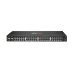Imagen del HPE Aruba Networking CX 6000 48G 4SFP Switch con especificaciones R8N86A, incluye 48 puertos Gigabit y 4 ranuras SFP para conectividad avanzada