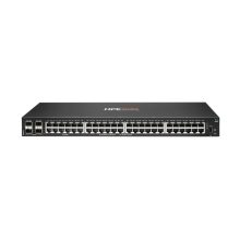 Imagen del HPE Aruba Networking CX 6000 48G 4SFP Switch con especificaciones R8N86A, incluye 48 puertos Gigabit y 4 ranuras SFP para conectividad avanzada