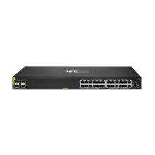 Imagen del switch HPE Aruba Networking CX 6000 24G Class4 PoE con 4 puertos SFP y potencia de 370W, SKU R8N87A