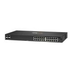 Imagen del HPE Aruba Networking CX 6000 24G 4SFP Switch con 24 puertos Gigabit Ethernet y 4 puertos SFP, SKU R8N88A
