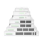 Imagen del switch HPE Aruba Networking Instant On modelo 1430 con 26 puertos Gigabit y 2 puertos SFP, SKU R8R50A