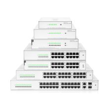 Imagen del switch HPE Aruba Networking Instant On modelo 1430 con 26 puertos Gigabit y 2 puertos SFP, SKU R8R50A