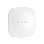 HPE Networking Instant On AP21 (RW) Dual Radio 2x2 Wi-Fi 6 Access Point Pack of 5 con SKU S1T18A. Dispositivo en color blanco con diseño compacto y tecnología avanzada.