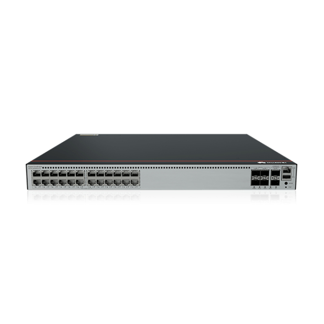 Huawei CloudEngine Switch L3 Gestionado PoE Gigabit Switch Huawei CloudEngine S5735-L24PN4XE-A-V2 gestionado L3 Gigabit Ethernet con PoE, 1U en color negro y plata, SKU S5735-L24PN4XE-A-V2