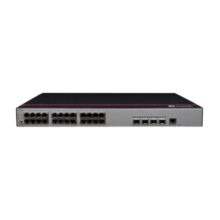 Switch Huawei CloudEngine S5735-L24T4X-A1 con 24 puertos Gigabit Ethernet, 1U de altura, color gris, SKU S5735-L24T4X-A1