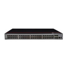 Imagen del Huawei CloudEngine S5735-L48T4X-A1, un switch L3 Gigabit Ethernet 1U en color gris con múltiples puertos 10/100/1000, SKU S5735-L48T4X-A1
