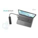 Hub de i-tec metálico con 2 puertos USB 3.0 y 2 puertos USB-C, velocidad de 10 Gbps. SKU: C31HUBMETAL2A2C