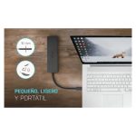 Hub de i-tec metálico con 2 puertos USB 3.0 y 2 puertos USB-C, velocidad de 10 Gbps. SKU: C31HUBMETAL2A2C