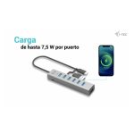 i-tec USB-C/USB-A Charging Metal HUB 7 Port con 7 puertos de carga, ideal para dispositivos múltiples, SKU C31HUBMETAL703