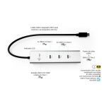 i-tec Hub de Carga USB-C de Metal con 5 Puertos, incluye USB-C con video 8K y Power Delivery 85W, SKU C31HUBMETAL8KPDPRO