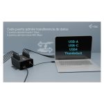 Imagen del adaptador i-tec USB-C/USB-A Metal Charging HUB, 10 puertos USB-C con capacidad de carga de 15W por puerto. SKU: CACHRGHUB10C
