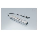i-tec HUB de carga USB-C/USB-A de metal con 7 puertos, 3 USB-C y 4 USB-A, CAHUBMETAL7