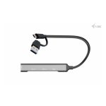 i-tec HUB de Metal USB-C/USB-A con 1 puerto USB 3.0 y 3 puertos USB 2.0 y SKU CAHUBMETALMINI4