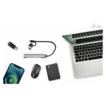 i-tec HUB de Metal USB-C/USB-A con 1 puerto USB 3.0 y 3 puertos USB 2.0 y SKU CAHUBMETALMINI4
