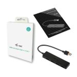 i-tec Advance USB 3.0 Slim Passive HUB de 4 Puertos U3HUB404, adaptador versátil para expansión USB, ideal para conexiones múltiples