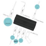 Imagen del Hub i-tec USB 3.0 de carga con 4 puertos y adaptador de corriente, SKU U3HUB445