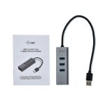 i-tec Metal HUB USB 3.0 con 3 Puertos y Adaptador Gigabit Ethernet, SKU U3METALG3HUB