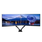 iiyama soporte para monitor DS3002C-B1 de 27 pulgadas, montado en escritorio negro, con capacidad de ajuste giratorio